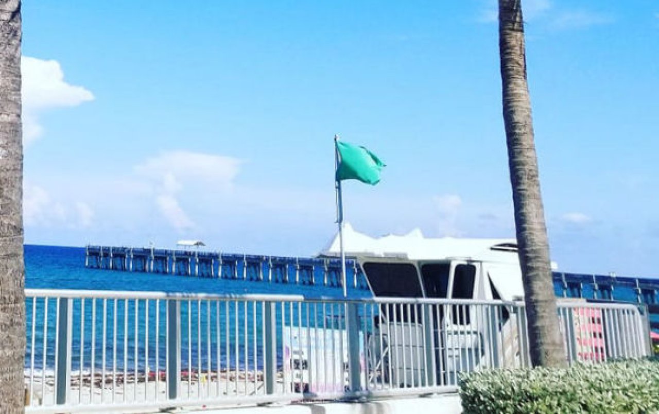 Ocean lifeguard tower.