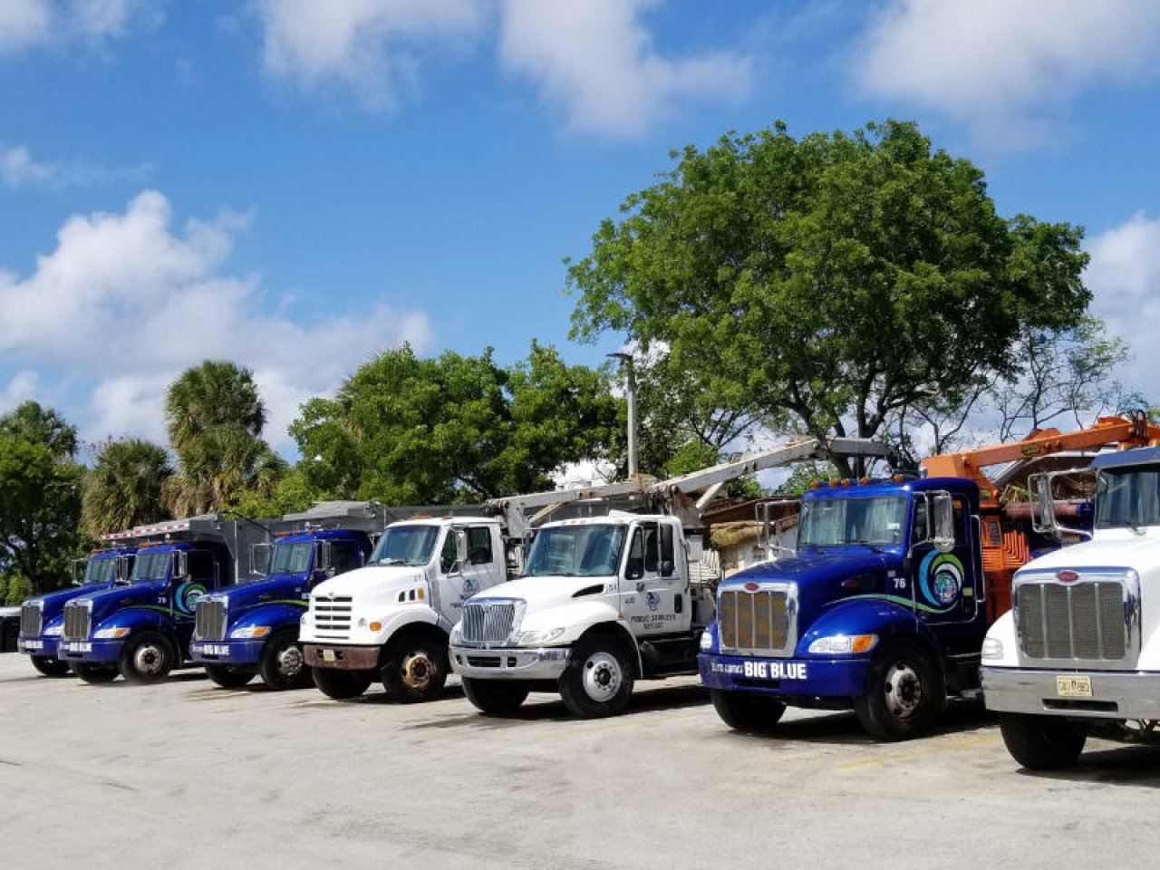 Public Works - Solid waste image of trucks.