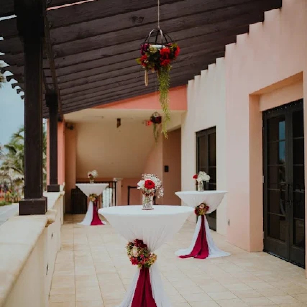 ocean front terrace.